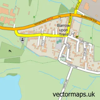 Street map sample of Barrow upon Trent, Derbyshire