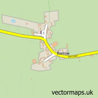 Street map sample of Barrow, Rutland