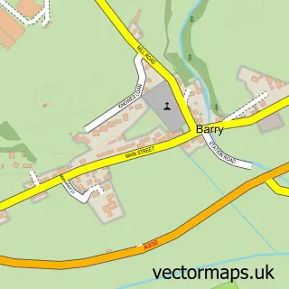 Street map sample of Barry, Angus