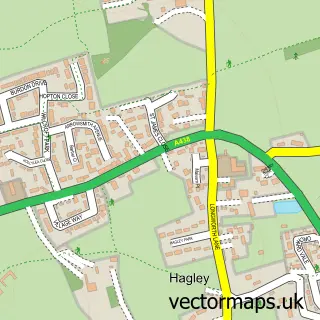 Street map sample of Bartestree, Herefordshire