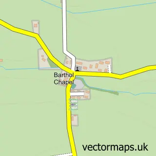 Street map sample of Barthol Chapel, Aberdeenshire