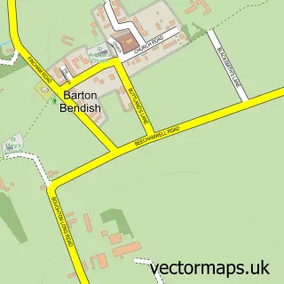 Street map sample of Barton Bendish, Norfolk