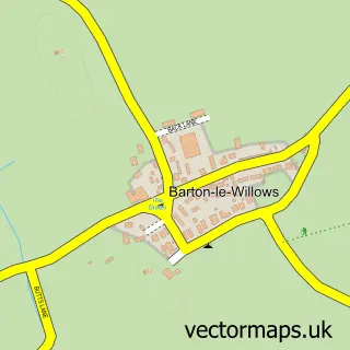 Street map sample of Barton le Willows, North Yorkshire
