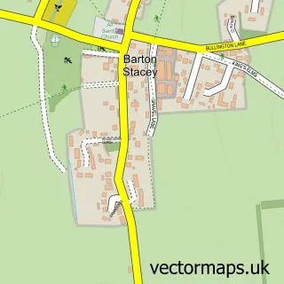Street map sample of Barton Stacey, Hampshire