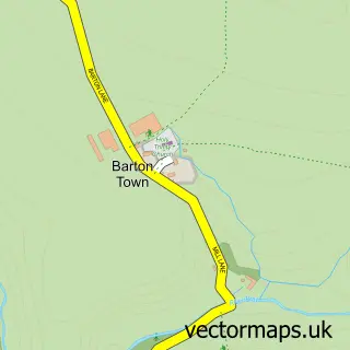 Street map sample of Barton Town, Devon