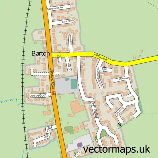 Street map sample of Barton, Lancashire