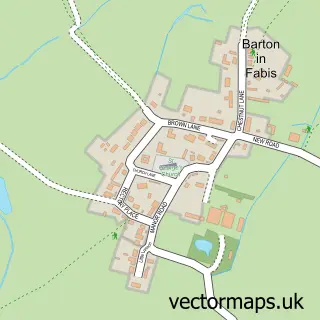 Street map sample of Barton-in-Fabis, Nottinghamshire