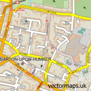 Street map sample of Barton-upon-Humber, Lincolnshire