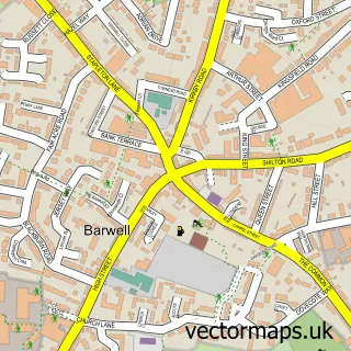Street map sample of Barwell, Leicestershire