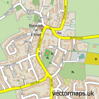 Street map sample of Barwick in Elmet, West Yorkshire