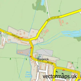 Street map sample of Barwick, Somerset