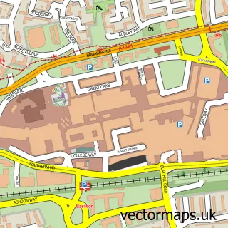 Street map sample of Basildon, Essex