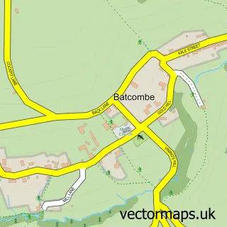 Street map sample of Batcombe, Somerset