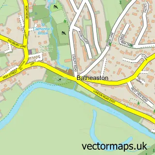 Street map sample of Batheaston, Somerset