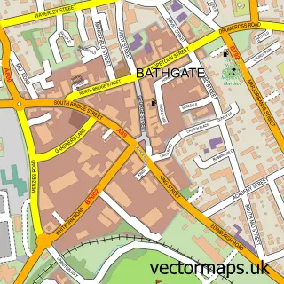 Street map sample of Bathgate, West Lothian