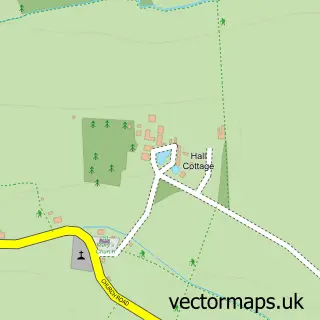 Street map sample of Battisford, Suffolk
