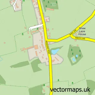 Street map sample of Baughurst, Hampshire