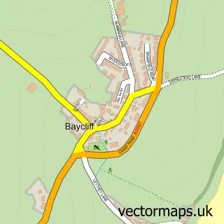 Street map sample of Baycliff, Cumbria
