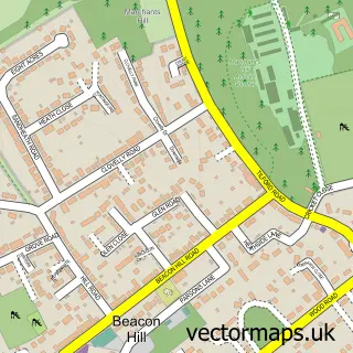 Street map sample of Beacon Hill, Surrey
