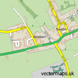 Street map sample of Beadlam, North Yorkshire