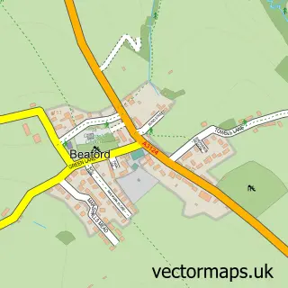 Street map sample of Beaford, Devon
