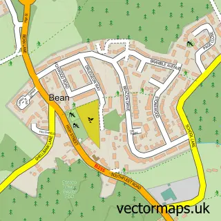 Street map sample of Bean, Kent