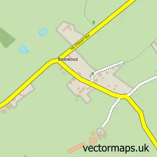 Street map sample of Bearwood, Herefordshire