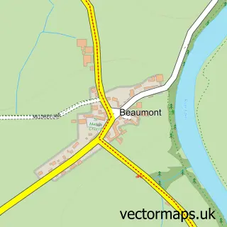 Street map sample of Beaumont, Cumbria