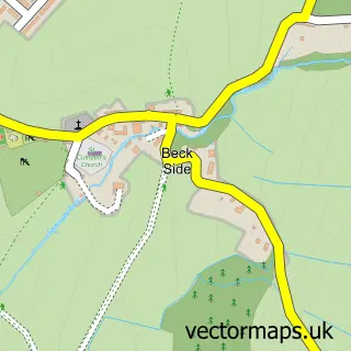 Street map sample of Beck Side, Cumbria