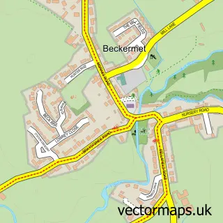 Street map sample of Beckermet, Cumbria