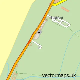 Street map sample of Beckfoot, Cumbria