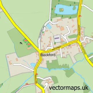 Street map sample of Beckford, Worcestershire