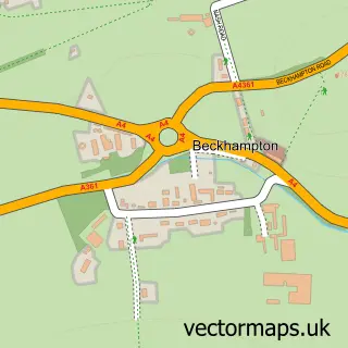 Street map sample of Beckhampton, Wiltshire