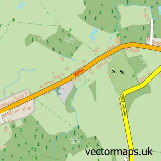 Street map sample of Beckley, East Sussex