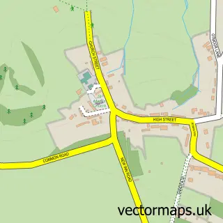 Street map sample of Beckley, Oxfordshire