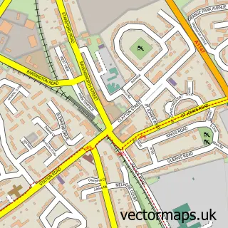 Street map sample of Bedlington Station, Northumberland