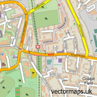 Street map sample of Bedworth, Warwickshire