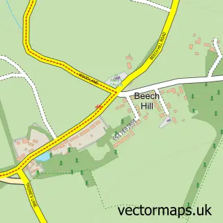 Street map sample of Beech Hill, Berkshire