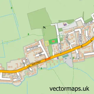 Street map sample of Beeford, East Riding of Yorkshire