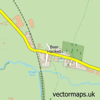 Street map sample of Beer Hackett, Dorset