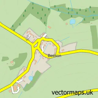 Street map sample of Beeson, Devon
