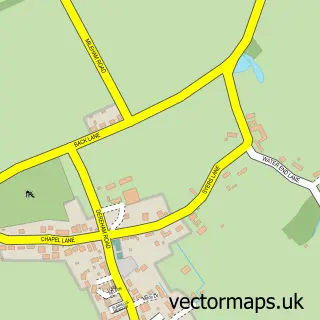 Street map sample of Beeston, Norfolk