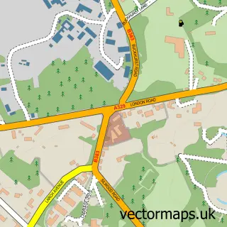 Street map sample of Beggar's Bush, Berkshire