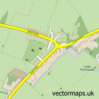 Street map sample of Belchamp St Paul, Essex