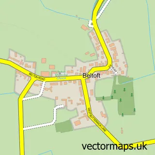 Street map sample of Beltoft, Lincolnshire