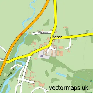 Street map sample of Belton, Lincolnshire