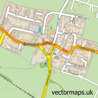 Street map sample of Bempton, East Riding of Yorkshire