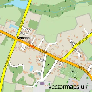 Street map sample of Benenden, Kent
