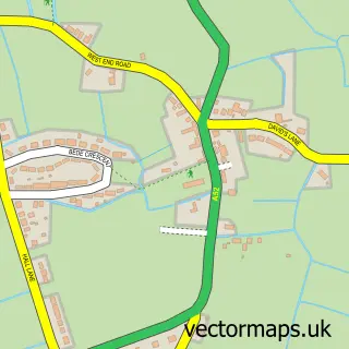 Street map sample of Benington, Lincolnshire