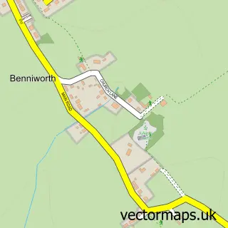 Street map sample of Benniworth, Lincolnshire